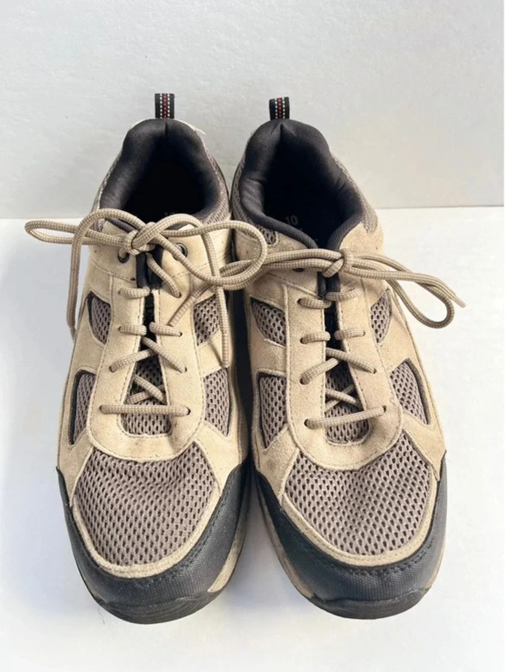 George Outdoor Rugged Casual Hiker Shoes Genuine Leather Suede Mesh Mens Size 10